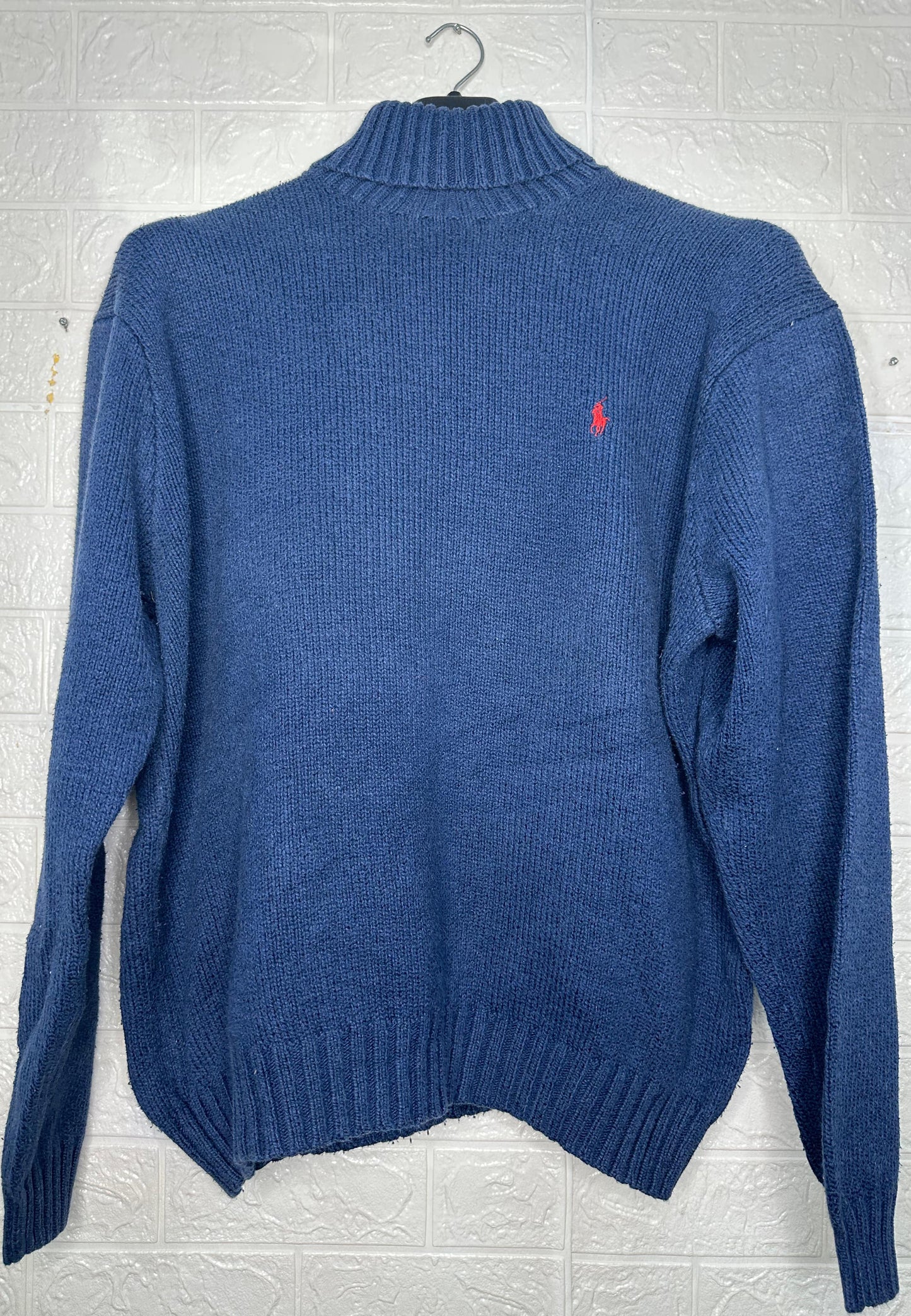 Polo Ralph Lauren Mock Neck Sweater – Blue Knit – Men’s Size XL